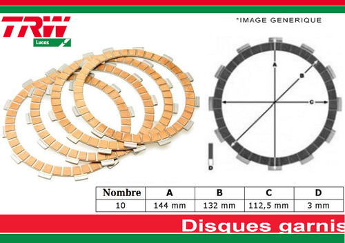 Kit clutch trim discs - trim,