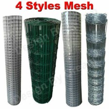Welded Wire Mesh 1"x1" Galvanised Fence Aviary Rabbit Hutch Chicken Run Coop Pet