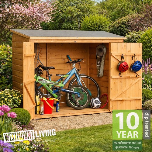 6x3 wooden bike shed - wooden,
