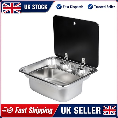 Stainless steel campervan sink - stainless,