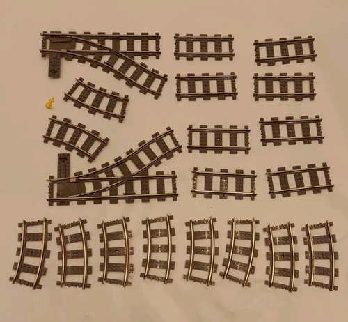 Lego train tracks - train, 9v