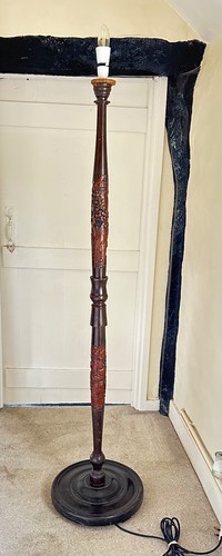 Antique mahogany floor lamp - antique,