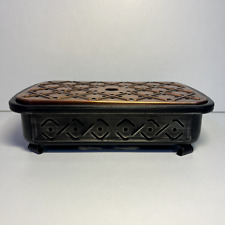 STOCKLI NETSTAL: COPPER CANDLE TEAL WARMER - MADE IN SWITZERLAND - VINTAGE