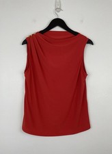 Biba Orange Sleeveless Button