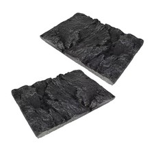 2Pcs Rock Terrarium Background Aquarium Decor Backgrounds PU 3D Reptile Tank