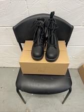 Solovair Ladies Unisex Combat Ankle Derby Boots Size 5