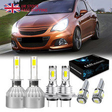For Vauxhall Corsa D 2006-2014 Side/Low/High Beam 501 H7 H1 led Headlight Bulbs