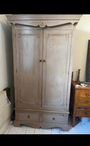 Solid pine wooden wardrobe 2 - solid,