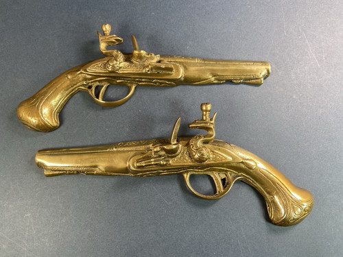 Pair vintage solid brass - pair, 9"