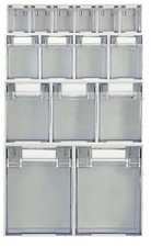 Rhino Tilt Bin Kits Van Storage Small Parts Organiser Boxes for Garage Shed Wall