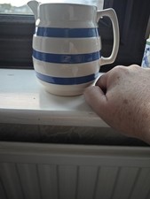 Vintage Chef Ware Staffordshire Blue and White Striped Jug