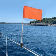 Orange Boat Ski Flag 12x18