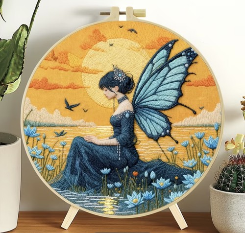Embroidery kit butterfly - embroidery,