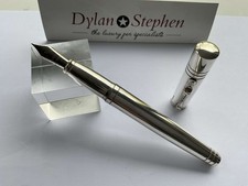 Yard o Led Viceroy Grand 925 Plain Sterling Silver Fountain Pen 18C fine nib