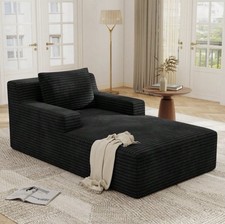 Black Jumbo Cord Cloud Sofa