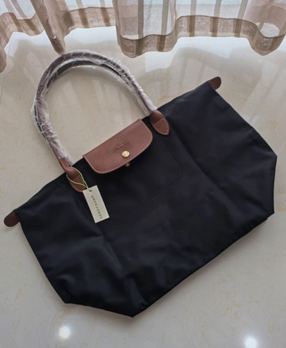 Longchamp black tote handbag - longchamp-black, l