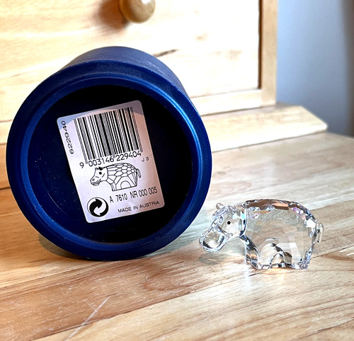 Swarovski crystal hippopotamus - swarovski,