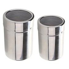 Stainless Steel Dispenser Shaker Flour Dredger Sifter Cocoa Sugar Sprinkler
