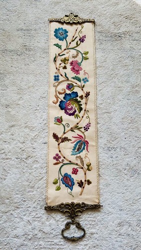 Vintage needlepoint bell pull - needlepoint,