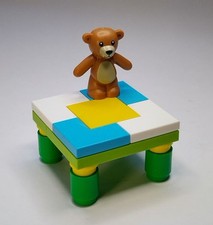 Lego - 4x4 Multicoloured Childrens Play Table with Teddy Bear - NEW CUSTOM #47