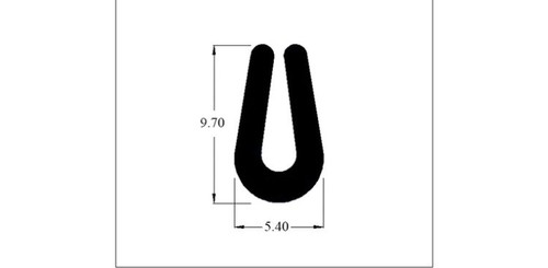 Small rubber channel edge - small,
