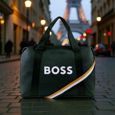 Hugo Boss Men's Duffle Holdall Gym Holiday Sports Bag Black New