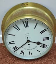 12" Dial Brass Ships Clock HMS Sheffield WW2 Royal Navy