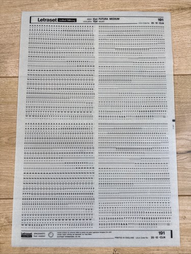 Letraset rub transfer - letraset, on