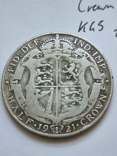 1921 king george half - 1921, crown