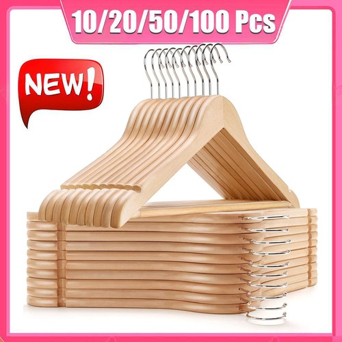 Wooden hangers pack 10 - pack, of