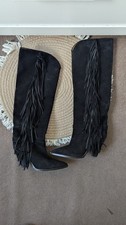 Isabel Marant Over-the-Knee Suede Fringe Boots – Size UK 3 (EU 36)