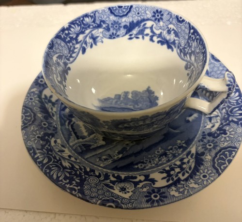 Vintage spode blue italian - vintage, tea