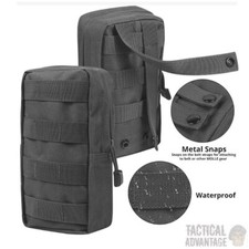 Black  MOLLE Utility Admin Tool Pouch Belt Bag Army Military Medic Airsoft UK