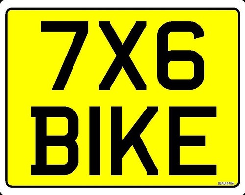 Small bike motorcycle plate - small,