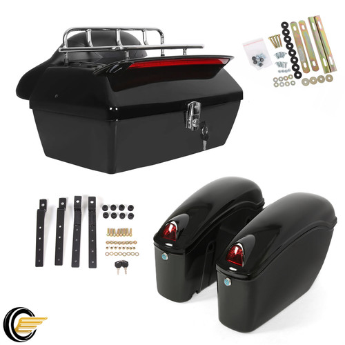 Motorcycle hard saddle bags - hard, +
