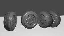 1/24 ats cup wheels Tyres and Brake Discs for diorama/diecast UNPAINTED