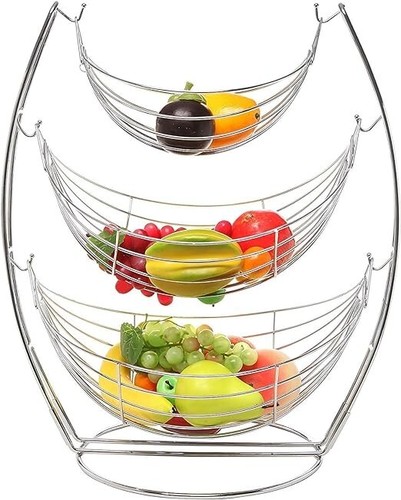 Tier chrome swinging - 3-tier, fruit