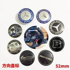 1PC* 52mm Steering Wheel Sticker Car Emblem for Mercedes Benz C E S CLS Series