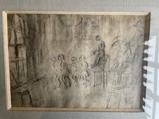 Constantin Guys (1802-1892), original drawing "L'attelage", 19th century.