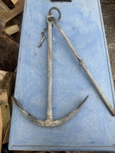 Vintage galvanised anchor - vintage,
