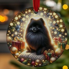 Black Pomeranian Christmas