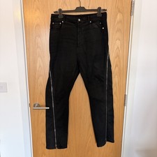 Rick Owens DRKSHDW - Bolan Banana Cut Zippered Denim Jeans - W34 - RRP £1200