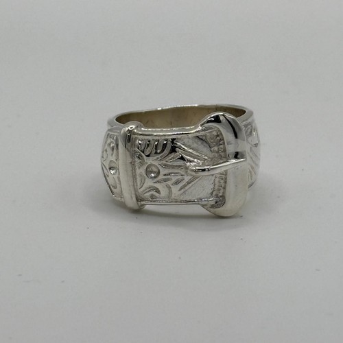 Silver buckle ring men kid - silver,