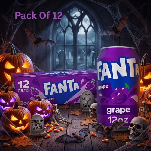 Fanta grape soda can - 355, ml