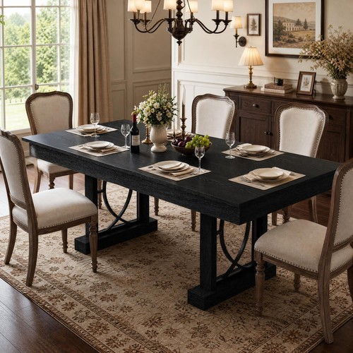 Rustic black farmhouse - black,