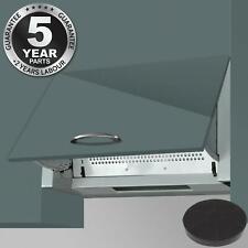 SIA INT60SS 60cm Silver Integrated Built In Kitchen Cooker Hood & Carbon Filter