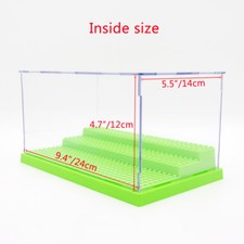 UK Perspex Acrylic Display Box 3-Step Case Plastic Blocks for Minifigures Green