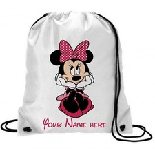 Minnie Mouse, personalised drawstring gym/ PE/ swim bag/ pump bag ,back pack