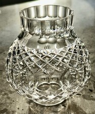 Vintage Crystal Shade Oil Lamp