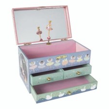 Musical Jewellery Box Ballerina Pink Purple Jewellery Box Girls Kids Age 3+